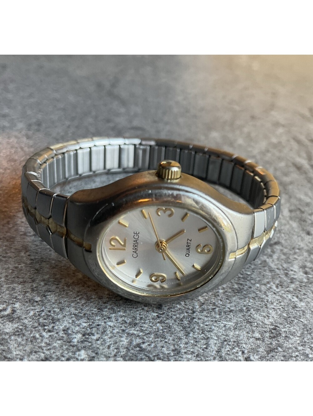 Carriage by Timex Womens Watch Two Tone Case and Band W/Silver Dial B-T